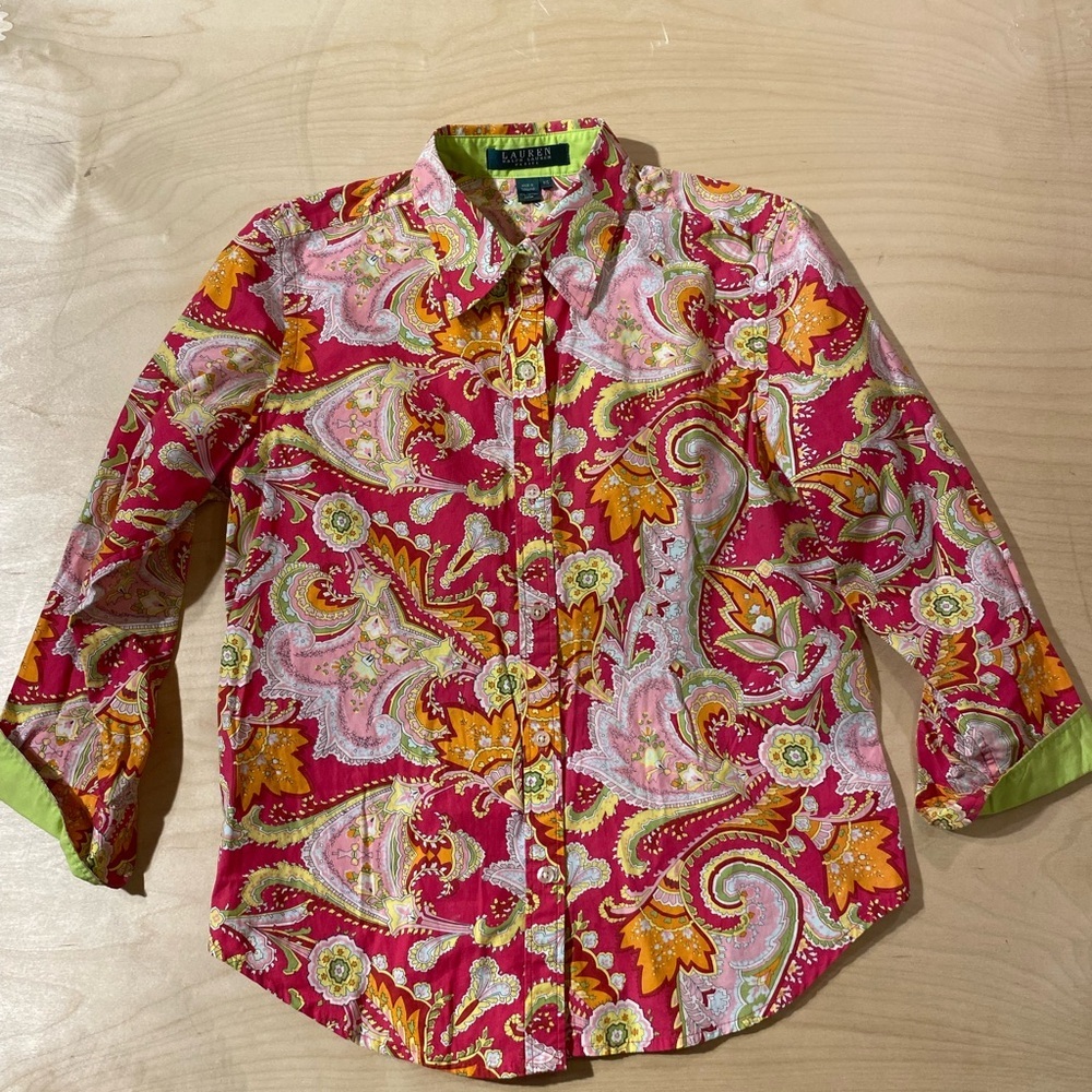 Lauren Ralph Lauren Button Up Shirt P/S (JR) - Picture 4 of 14